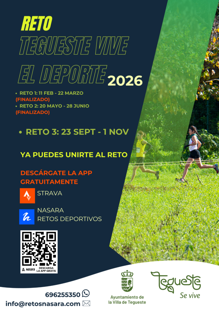 Cartel oficial del reto Tegueste vive el deporte con Nasara